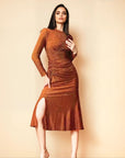 Elegant Dress - Brown