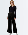 Casual Wide Legged Pants - Black
