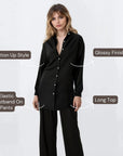 Glossy Cord Set - Black
