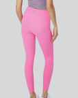 High-Rise Leggings With Side-Pockets - Bright Pink