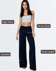 Casual Denim Style Pants - Dark Blue
