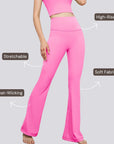 Classic Flare Yoga Pants - Bright Pink