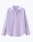 Long Sleeves Shirt - Purple Stripes