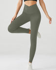 Embrace High Rise V-Waist Leggings - Olive Green