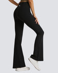 One-Size Flared Yoga Pants - Black