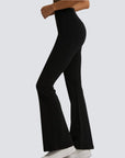 One-Size Flared Yoga Pants - Black