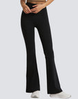 One-Size Flared Yoga Pants - Black