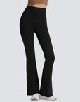 One-Size Flared Yoga Pants - Black