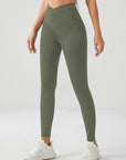 Embrace High Rise V-Waist Leggings - Olive Green