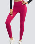 One-Size-Fits-All Leggings - Deep Red