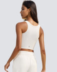 Sleeveless Comfort Top - Ivory White