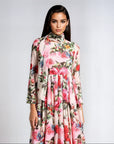 Elegant Floral Print Dress - Floral