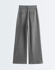 High Waist Striped Pants - Grey
