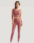 High-Rise Stretch Leggings - Shade Of Orange