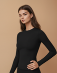 Chic Full Sleeves Top - Black