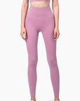High-Rise Smooth Leggings - Pink