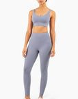 High-Rise Smooth Leggings - Blush Blue