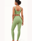 High-Rise Smooth Leggings - Light Green