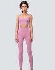 V-Neck Sports Bra - Pink