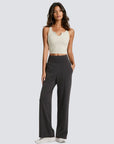 Wide Legged Yoga Pant - Graphite Grey