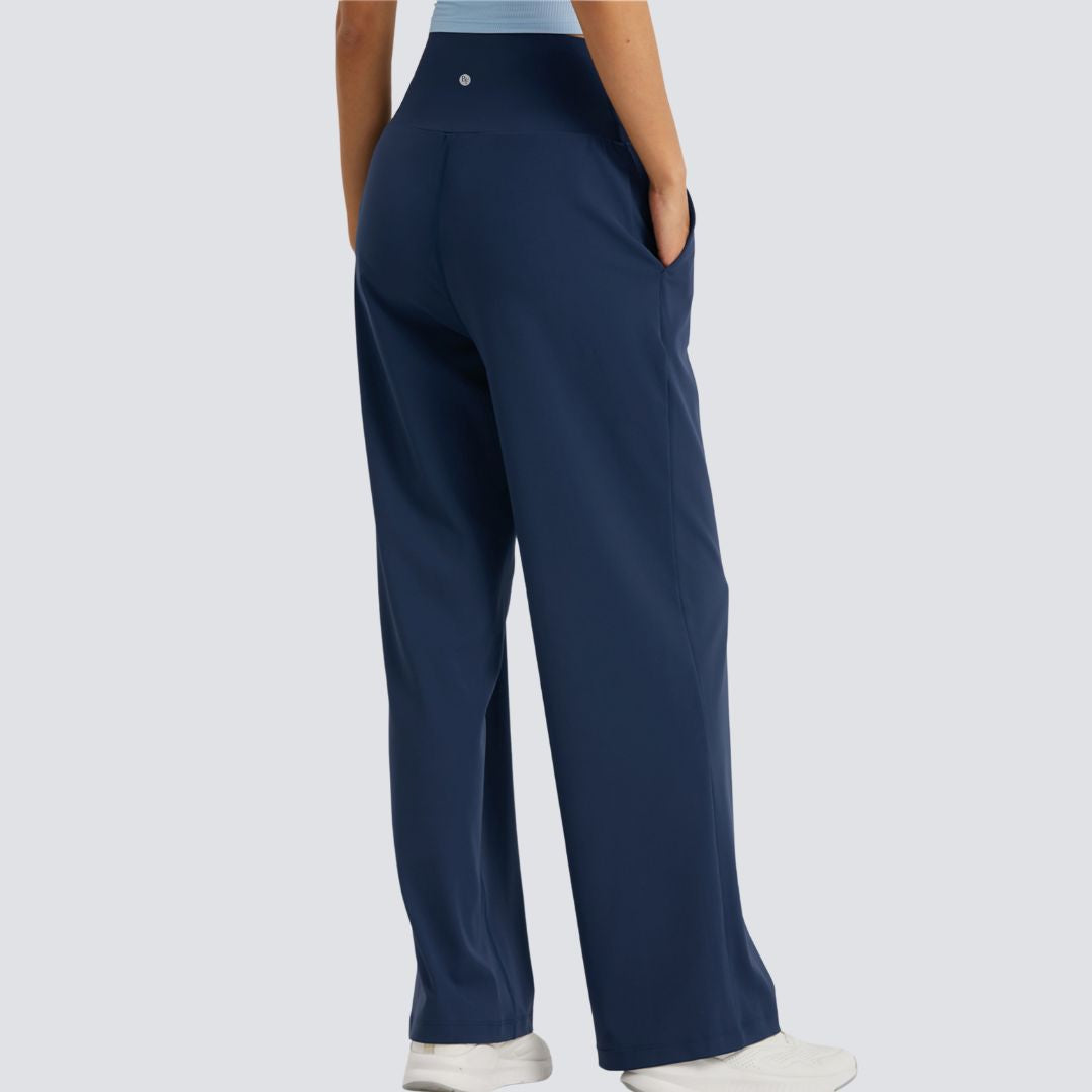 Wide Legged Yoga Pant Navy Blue – BubbleFig