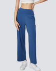 Wide Legged Yoga Pants - Blue