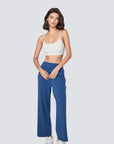 Wide Legged Yoga Pants - Blue