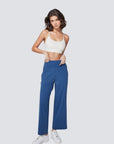 Wide Legged Yoga Pants - Blue