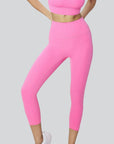 Ankle Length Comfort Leggings - Bright Pink