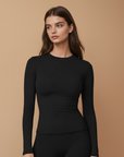 Chic Full Sleeves Top - Black