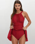 Classic Swim Dress - Red