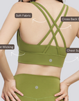Cross Back Sports Bra - Green