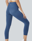 Ankle Length Comfort Leggings - Blue