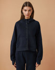 Fleece Lined Hoodie Jacket - Black