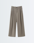 High Rise Wide Chic Pants - Dark Khaki