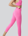 Ankle Length Comfort Leggings - Bright Pink