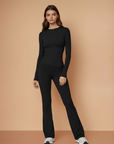 Chic Full Sleeves Top - Black