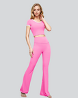 Classic Flare Yoga Pants - Bright Pink