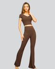 Classic Flare Yoga Pants - Brown