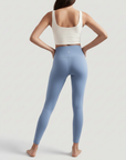 High-Rise Stretch Leggings - Light Blue