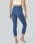 Ankle Length Comfort Leggings - Blue