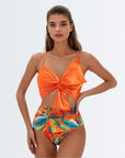 Bikini With Bow - Orange