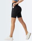 Embrace High Rise Shorts With Pockets - Black