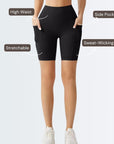 Embrace High Rise Shorts With Pockets - Black