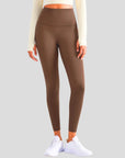 High-Rise Essential Leggings - Brown