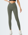 Embrace High Rise V-Waist Leggings - Olive Green