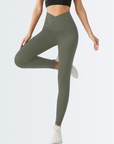 Embrace High Rise V-Waist Leggings - Olive Green