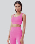 Cross Back Sports Bra - Bright Pink
