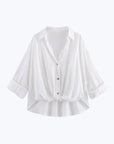 Twisted Hem Shirt - White