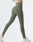 Embrace High Rise Leggings - Olive Green